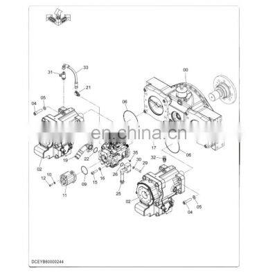 ZX670-5G Main Pump  ZX670LC-5G ZX670LCH-5G ZX670LCR-5G ZX870-5G ZX870H-5G ZX870LC-5G ZX870LCH-5G Hydraulic Pump YB60000246