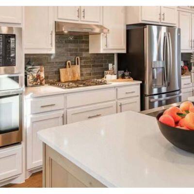 Code：8033，Calacatta Artificial Stone Quartz Slab Kitchen Countertops photo-3