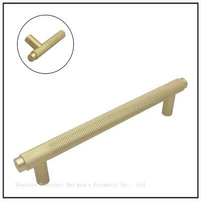 Factory Selling Cabinet Door Knurled Handles Furniture Kitchen Drawer Brass Pull Handle photo-2
