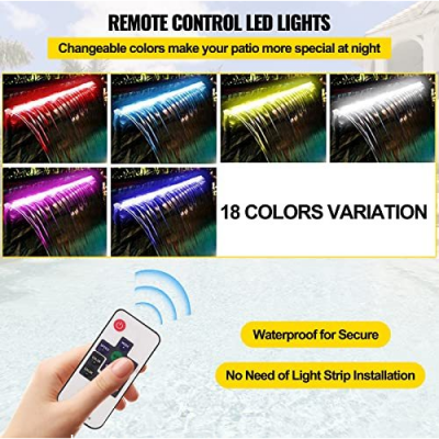 Stainless Steel 304 Water Descent With Light Strip photo-3