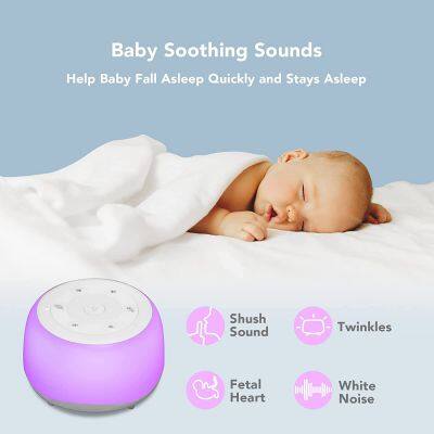 White Noise Sound Machine With Night Light for Babies With 34 Mixable Soothing Sounds Baby Christmas Gift photo-2