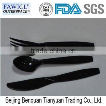 FAWICL high quality white transparent food disposable plastic spoon/cutlery