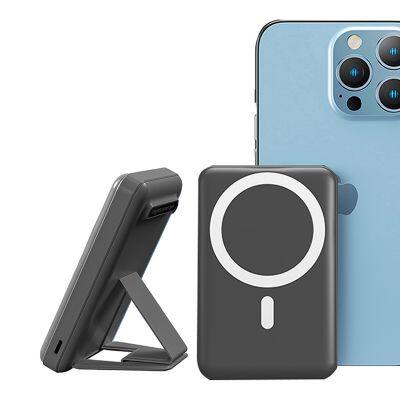 2024 Hei?verkaufender Mini-Powerbank 60000mAh 10000mAh mit Schnellladung und kabelloser Ladung, mit klappbarem St?nder und Magnetfunktion