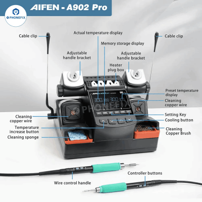 AIFEN A902 Pro Двухканальная паяльная станция - инструмент для пайки