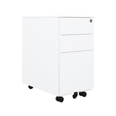 Movable Steel Office Furniture 3 Drawer Metal Storage Mobile Pedestal Filing Cabinets