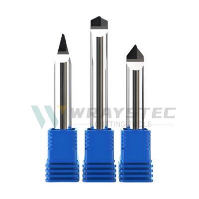 PCD фрезер для алюминиевого сплава и акрила, фрезер для скосных углов 30/45/60/120 градусов, алмазный инструмент для скосов