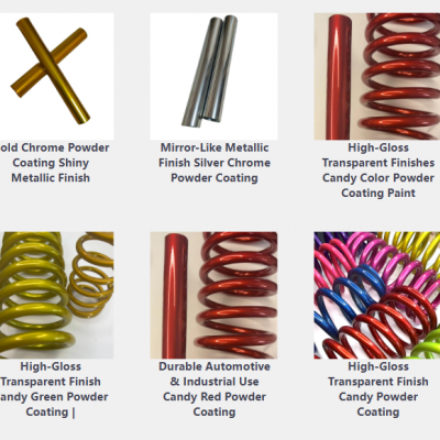 Порошковое покрытие Candy Finish, порошковое покрытие Gold Chrome с блестящим металлическим покрытием