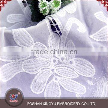 New Arrival 125-130cm Chemical Lace Embroidery Fabric in White for Women Wedding Dress With a Light Texture Supplier's Choice photo-4