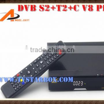 hot selling v8 pro dvb s2/t2/c asia europe satellite tv receiver with free iptv