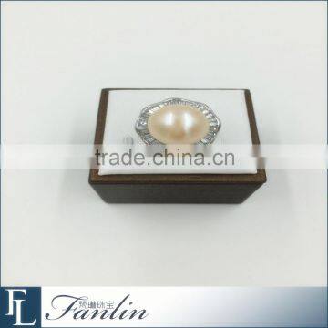 2015 popular 925 silver pearl ring