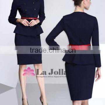 Lady Airline Stewardess Uniform Design Beauty Office Uniform for Women photo-4