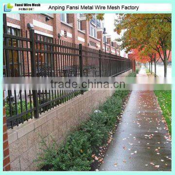 Security spear top tubular steel fence panel and swing gate