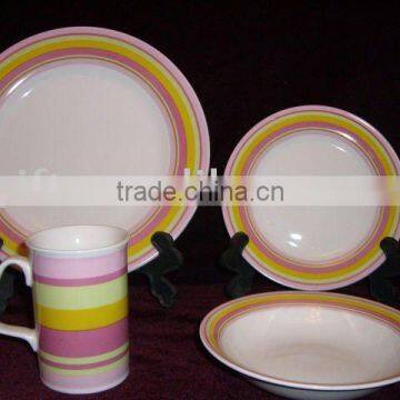 porcelain tableware sets with 8 pieces plate and 4 pieces bowl annd 4 pieces cup