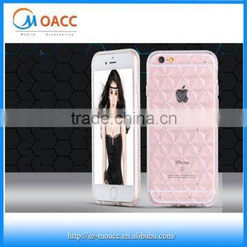 Crystal Clear dimond tpu Back Cover Case for iphone 6 2016 case