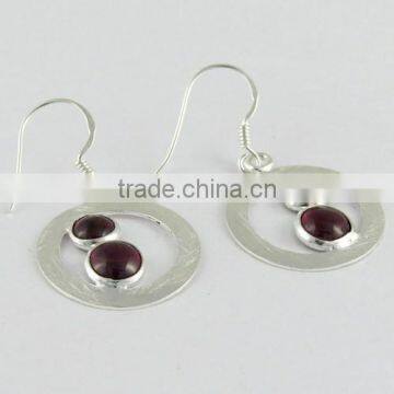 Awesome Design Red Garnet Sterling Silver Earring, Handmade Silver Jewelry, Gemstone Silver Jewelry