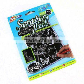 DIY Handcraft Hot Sale New Fashion Design Magic Scraper Foil Silver Engraving
