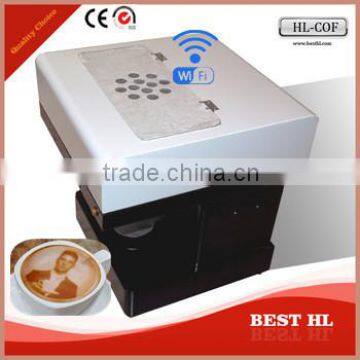 New WIFI edible ink printer , print image photo on the coffee milk directly