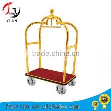 Modern design Stainless Steel Lobby Luggage Trolley