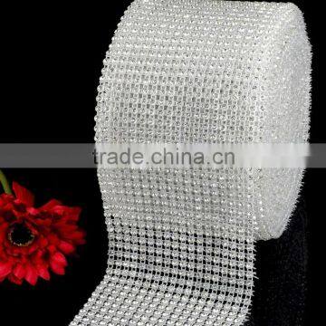 Flexible Rhinestone Trimming Mesh Crystal Banding, 24 Rows Elastic Stretch Rhinestone Trimming Rolls photo-4