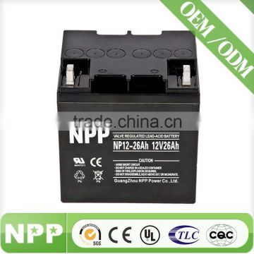 12v 26ah rechargeable maintenance free ups battery