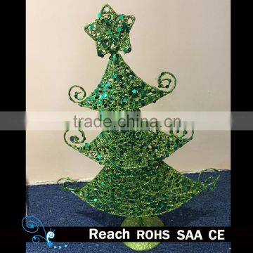 mini tower metal tree with star Chrstimas /xmas tree, indoor christmas decoration