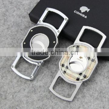 QUALITY BLACK CIGAR CUTTER DOUBLE TWIN BLADE