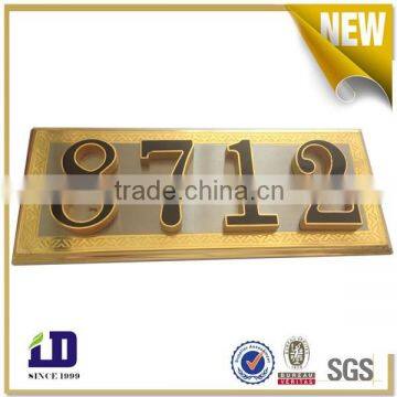 metal number plate hotel door number plate