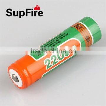 SupFire actural 2200mAh high Capacity rechargerable li-ion 18650 battery