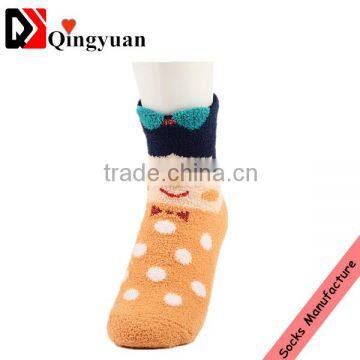 Custom Colourful Lovely Dot Women Fuzzy Terry Warm Thick Cartoon Fluffy Sport Socks photo-2