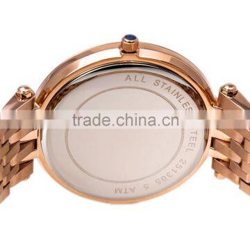 China Alarm Women's Vintage Diamond Bezel Stainless Steel Bracelet Watch Water Resistant Quartz Movement photo-2