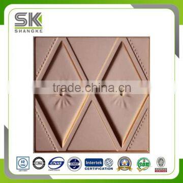 interior decoration 3D carved leather wall panel colored leather foam sandwich wall panel