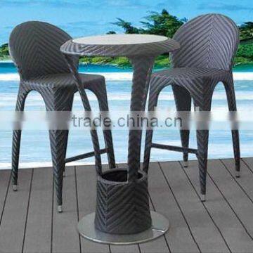 Wicker Bar Table and Chair Set photo-3