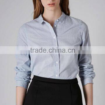 Custom Women Formal Shirts Designs Long Sleeve Turn down Collar