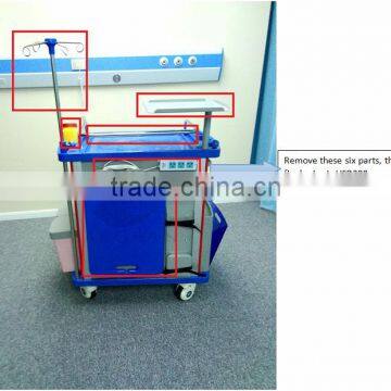 AG-ET001A1 CE ISO Plastic Nursing Hospital Trolley Medical Cart With Drawer photo-4