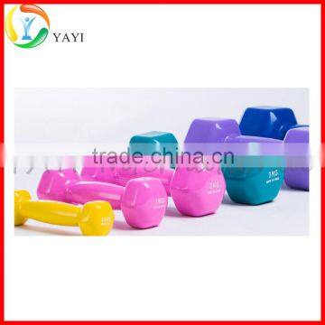 Gym Fitness Equipment Free Weight Vinyl Coated Hex Dumbbell Quality Choice photo-4