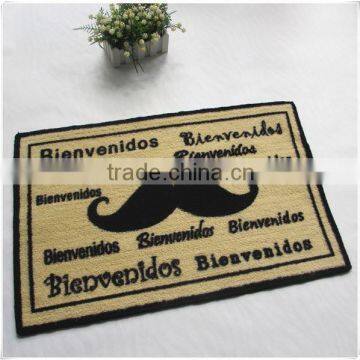 White color river pebble stone door mat pebble rug