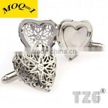 Fashion Stainless Steel Heart Frame Cufflink