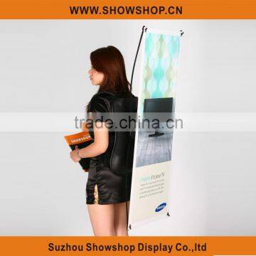 outdoor portable backpack walking X banner for trade show