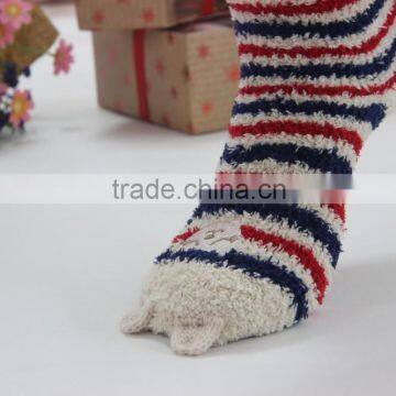 High quality custom soft warm microfiber cozy young girl sock