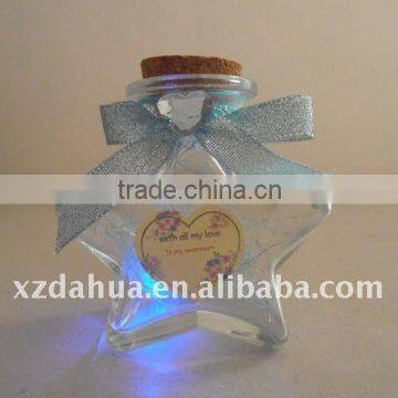 Star Wishing Glass Bottle With Cork