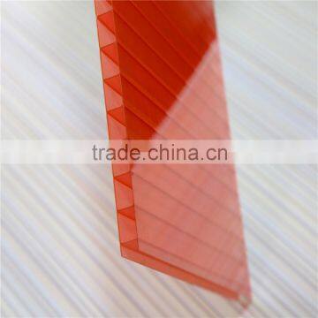 UV coated clear hollow polycarbonate sheet/hollow sun panel for building material