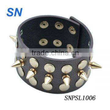 2013 Fashion charm rivet leather leather bracelets for men