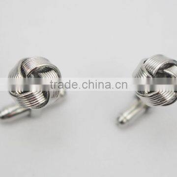 Factory Supply Top Quality Cheap Copper Metal Silk Knot Cufflinks photo-5