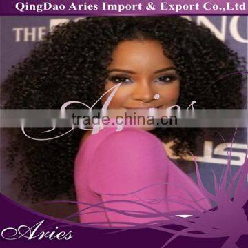 Beauty Fashion Factory Price Malaysian Kinky Curly Front Lace Wigs