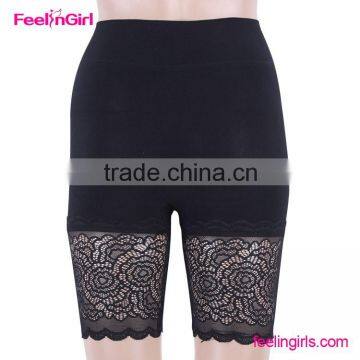 Black Lace High Waist Anti Exposure Women Panties photo-3