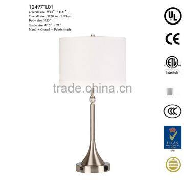 Additional switchable and outlet socket function crystal table lamp