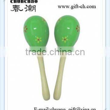Hand Painted Wooden Maracas Toy