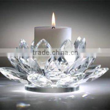 Elegant Crystal Lotus Flower Candle Holder Wedding Favors Quality Choice photo-4