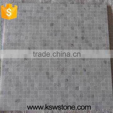 Italian White Carrara Natural Split Marble Mosaic Tile photo-4