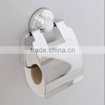 Factory hot sales suction cup water proof toilet paper roll holder with cover